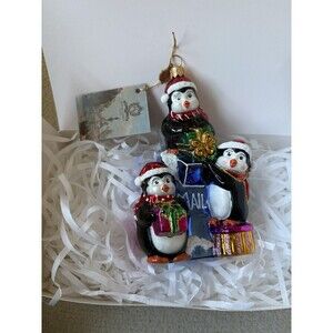 Huras Family Mouth Blown Penguin Ornament New in Box South Pole Packages